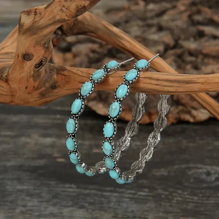 Vintage Boho Turquoise Earrings