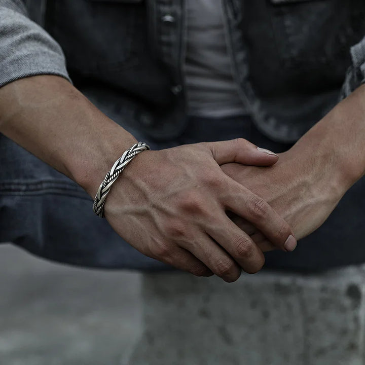 Fionn Bracelet in Silver with Cuff