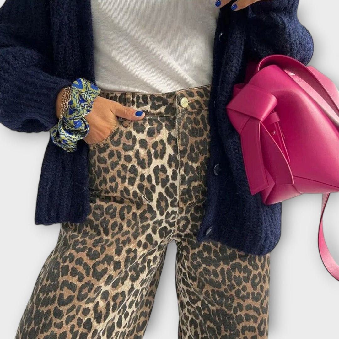 Saoirse - Vintage Leopard Print Jeans
