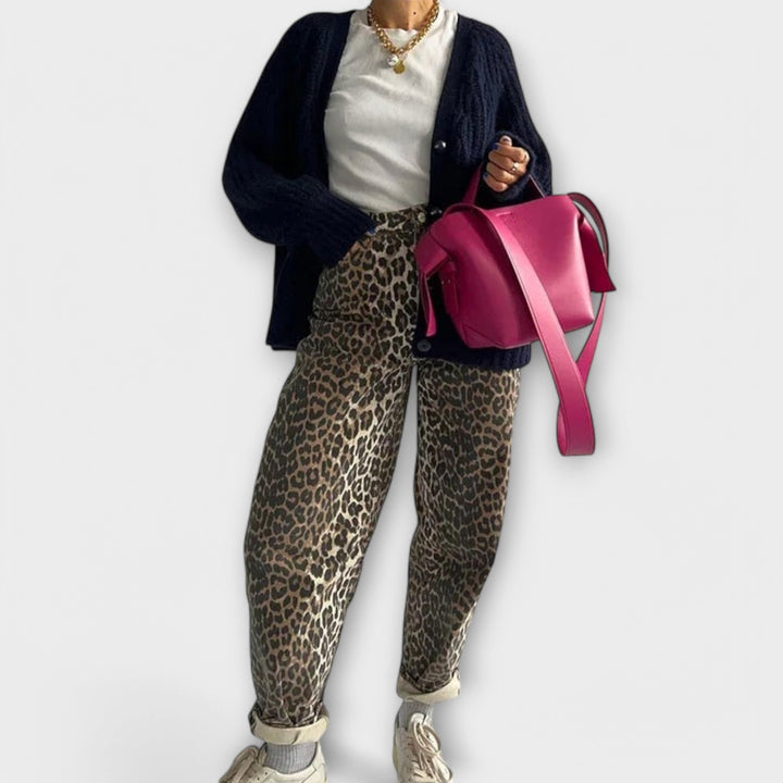 Saoirse - Vintage Leopard Print Jeans