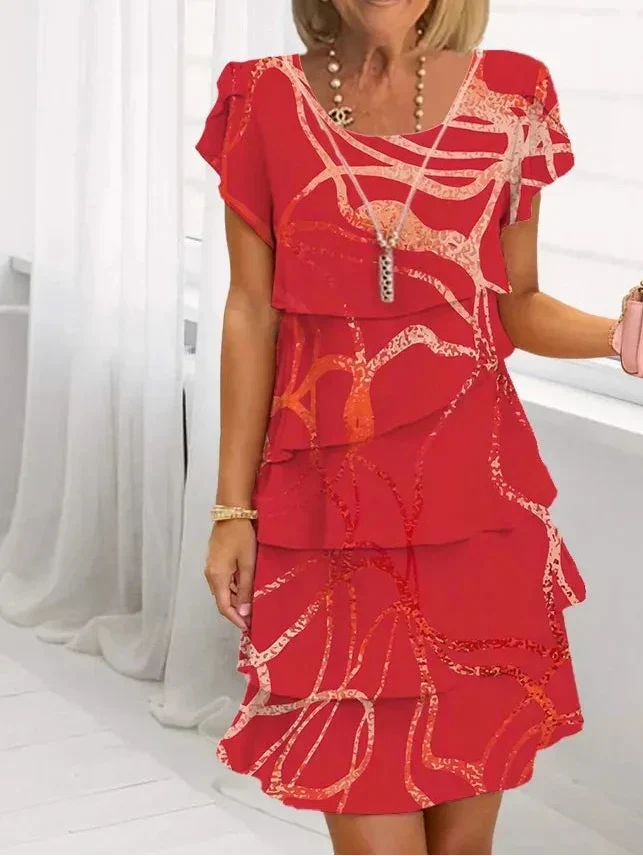 Dorthe - Elegant stribet komfortkjole