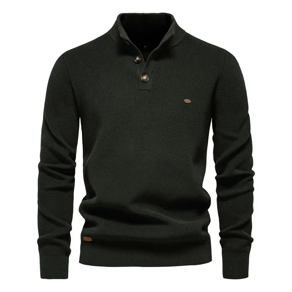 Erik | Elegant men's sweater with button design