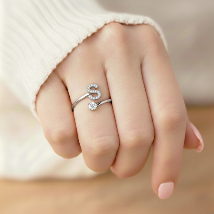 Camille - Adjustable ring with initials
