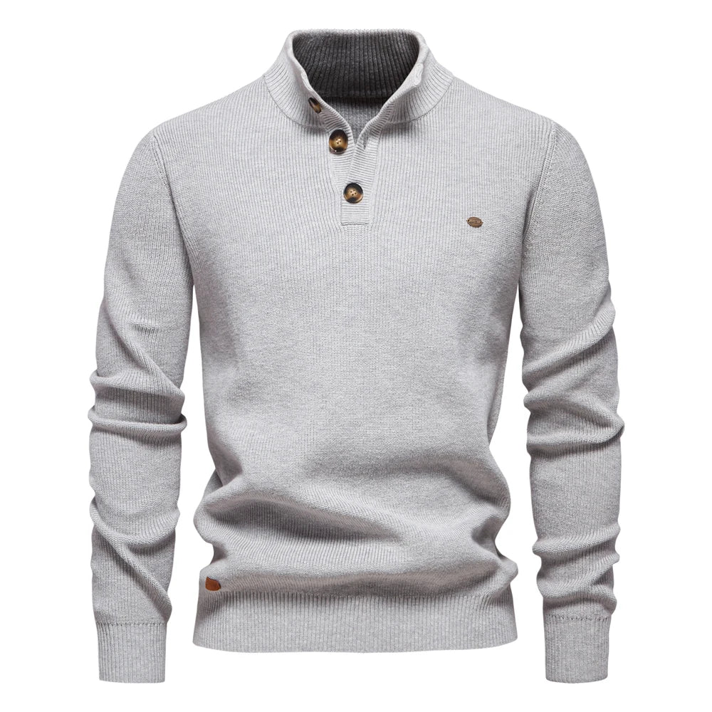 Erik | Elegant men's sweater with button design