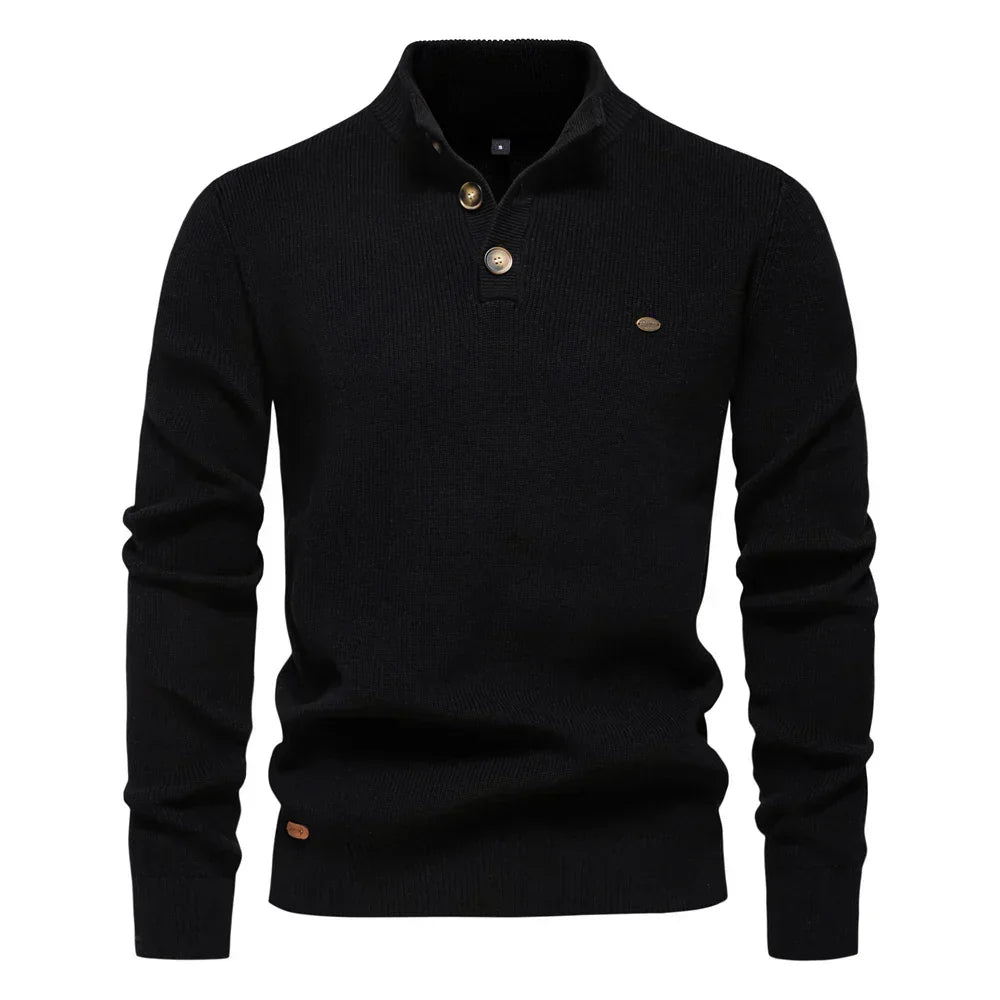 Erik | Elegant men's sweater with button design
