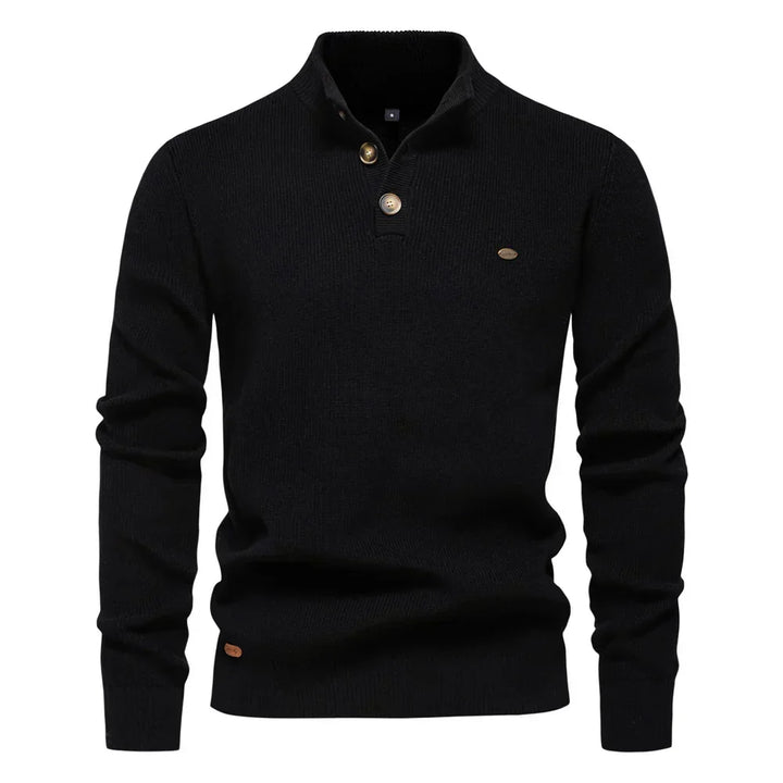 Erik | Elegant men's sweater with button design