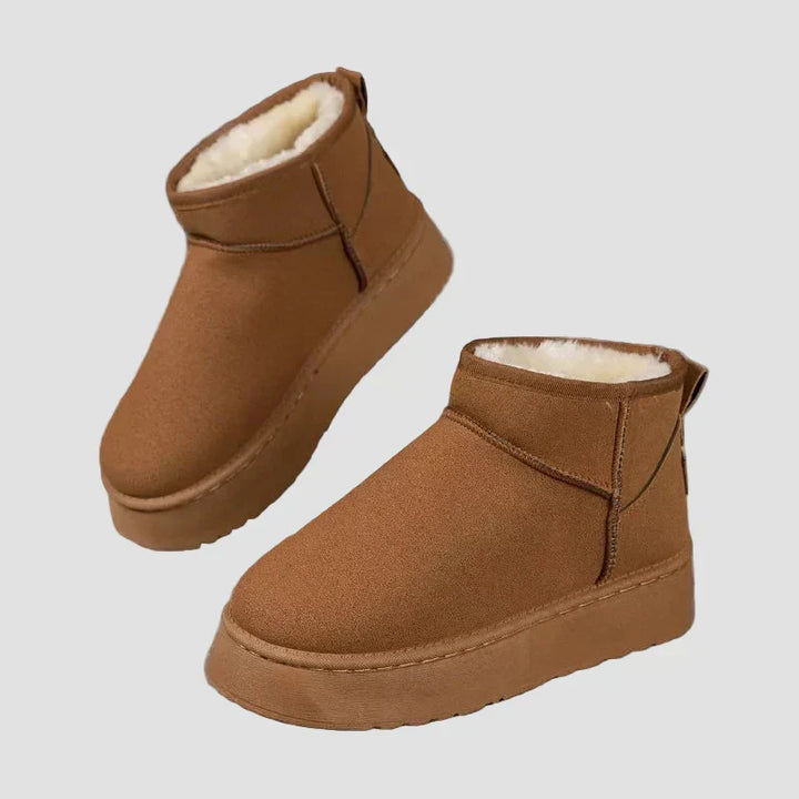 Comfortable Suede Ankle Boots with Plush Lining