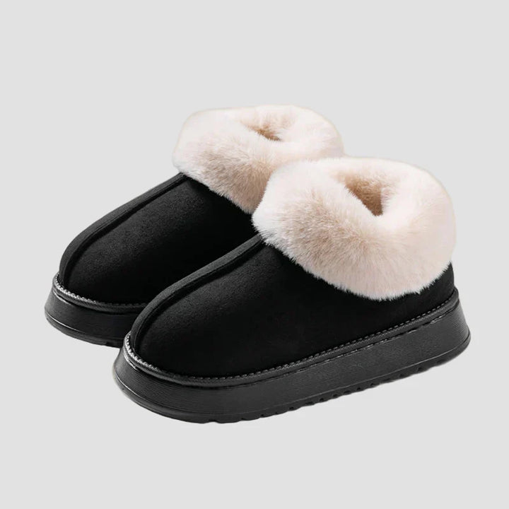 Saoirse - Comfortable Slippers with Fur Trim
