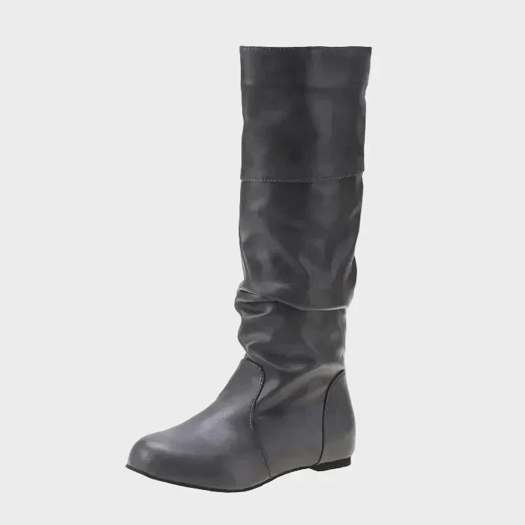 Vera - Relaxed Ankle Boots with Low Heel and Shaft