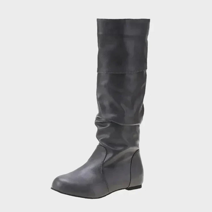 Vera - Relaxed Ankle Boots with Low Heel and Shaft