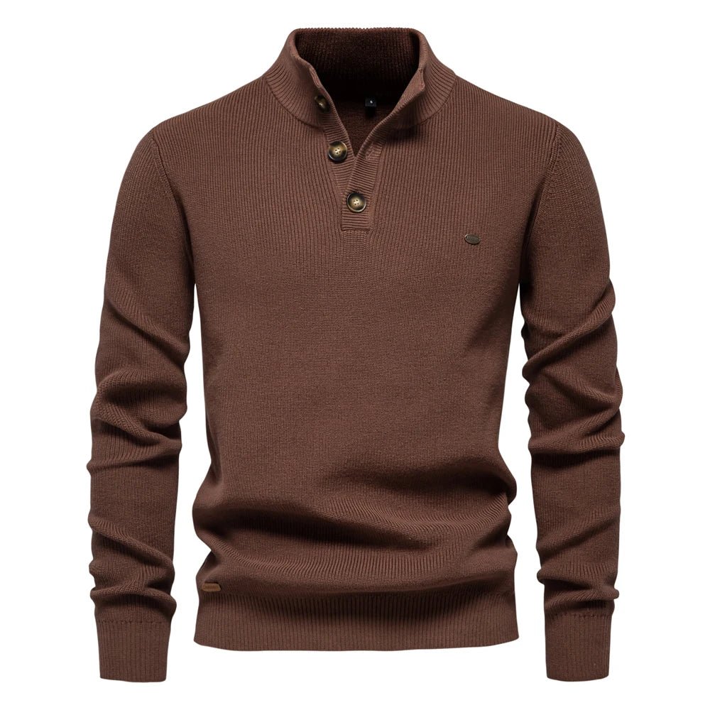Erik | Elegant men's sweater with button design
