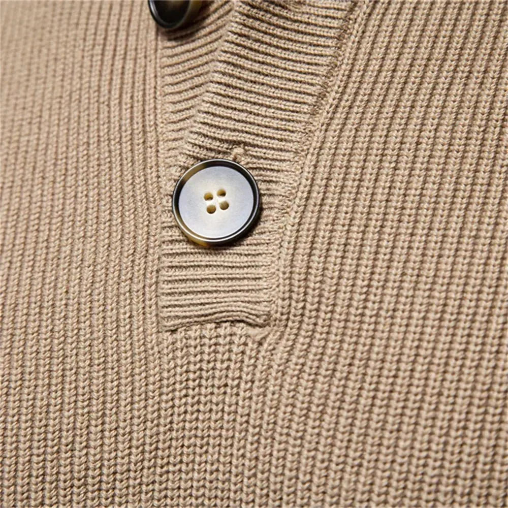 Erik | Elegant men's sweater with button design
