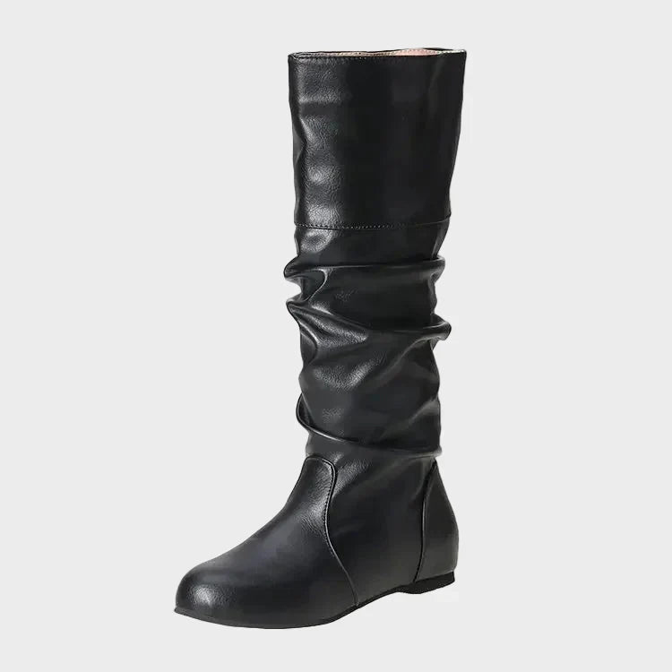 Vera - Relaxed Ankle Boots with Low Heel and Shaft