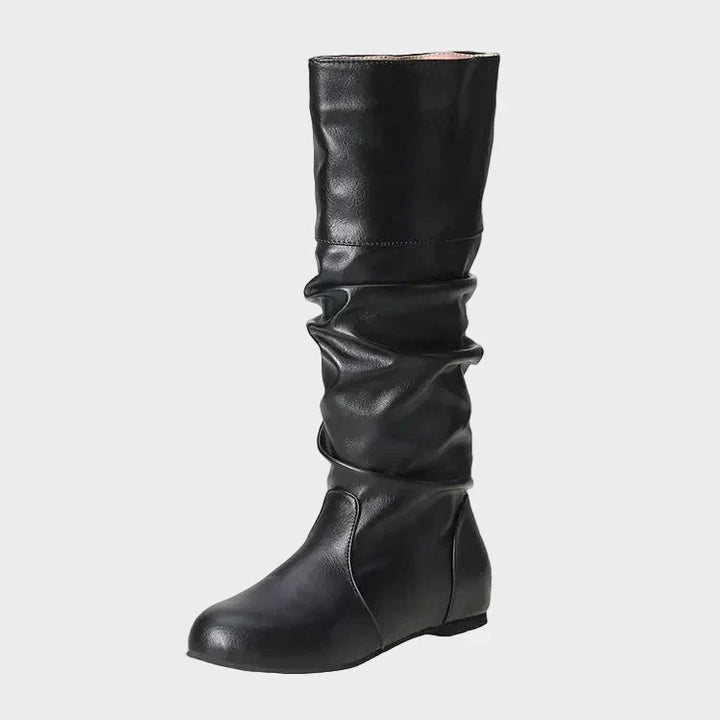 Vera - Relaxed Ankle Boots with Low Heel and Shaft