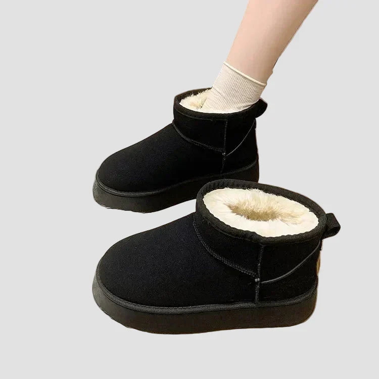Comfortable Suede Ankle Boots with Plush Lining