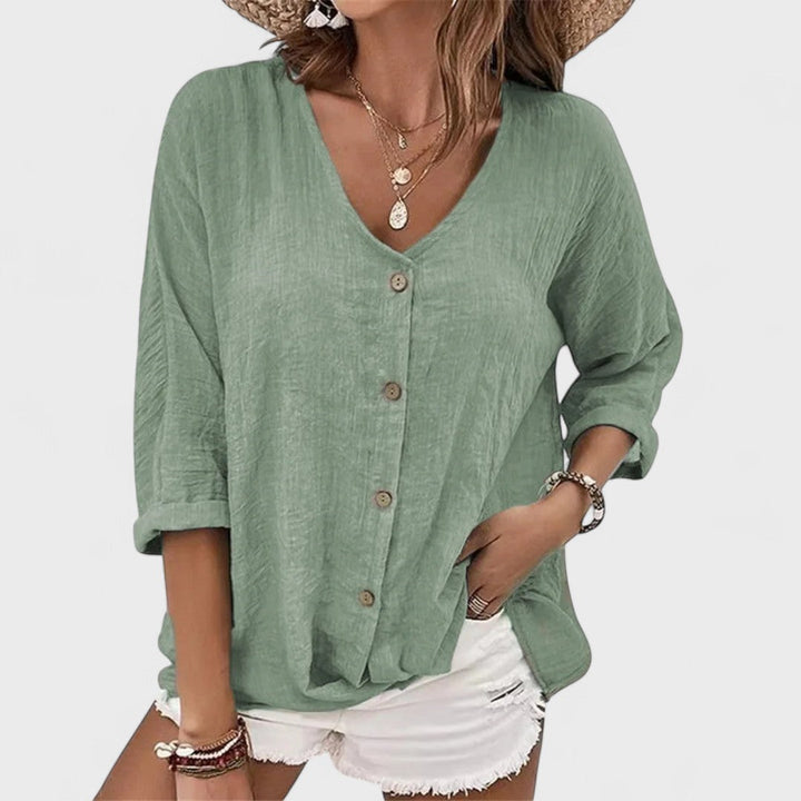 Caoimhe - Linen Summer Blouse