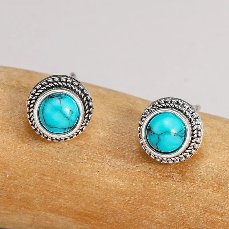 Vintage Boho Turquoise Earrings