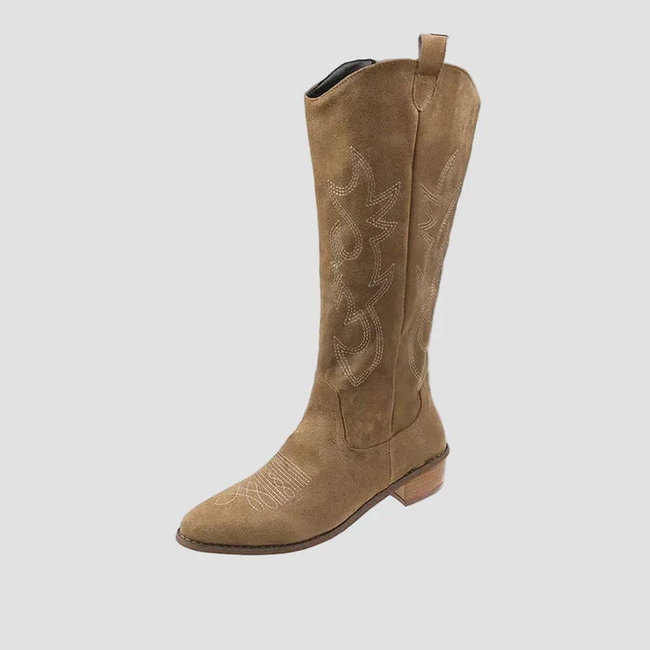 Aoife - Western Cowboy Boots in Suede