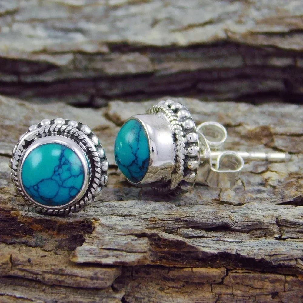 Vintage Boho Turquoise Earrings