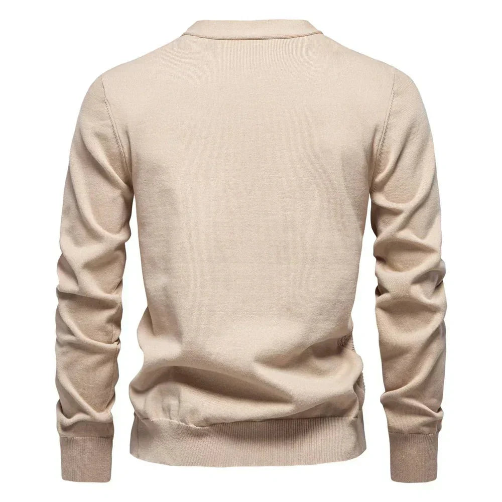 Holger | Warm men's cardigan with V-neck