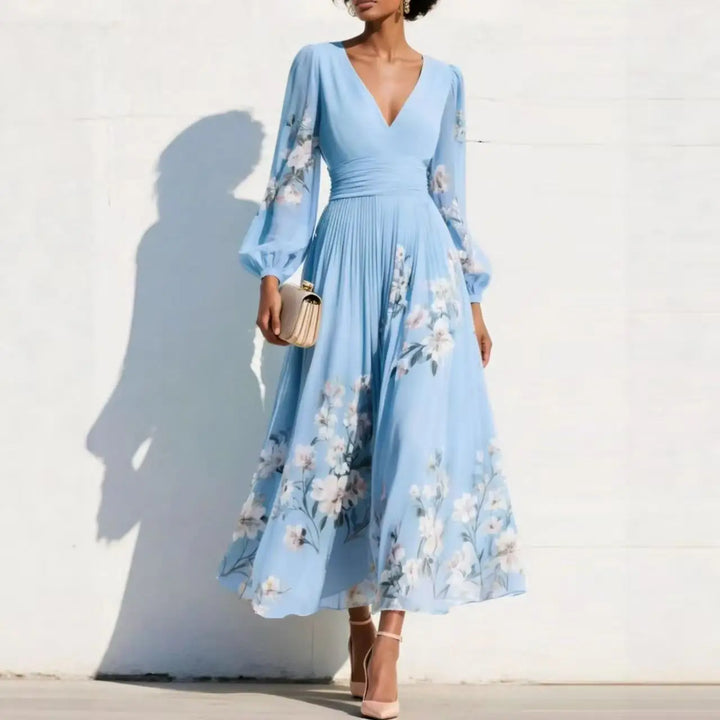 Vilhelmine – Floral Midi Dress with Spring Elegance