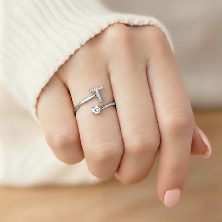 Camille - Adjustable ring with initials
