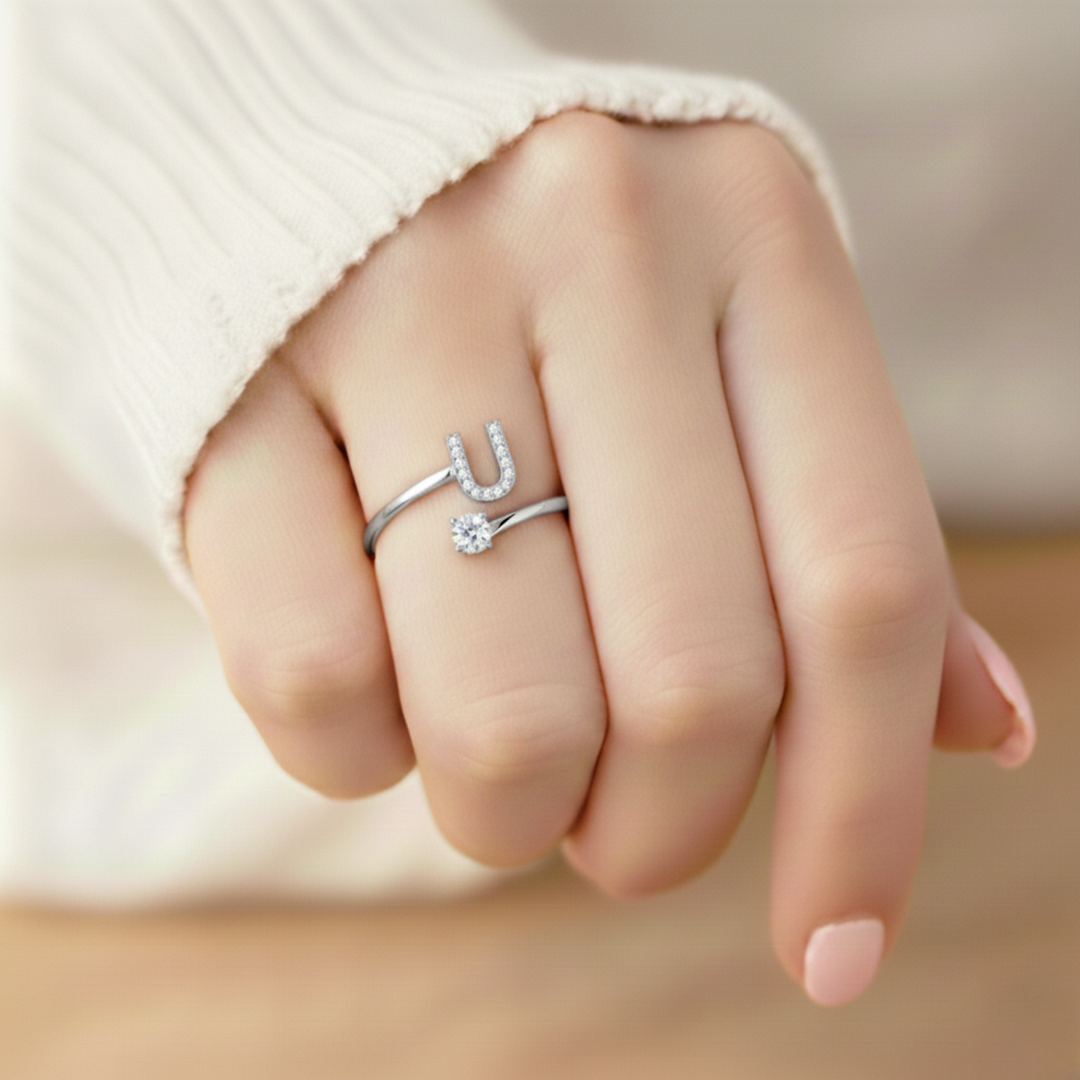 Camille - Adjustable ring with initials