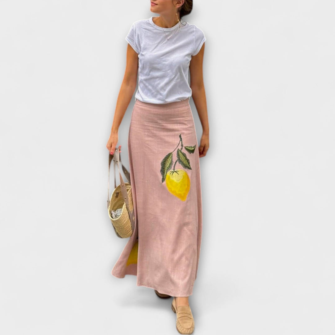 Clodagh – Midi Skirt with Amalfi Print