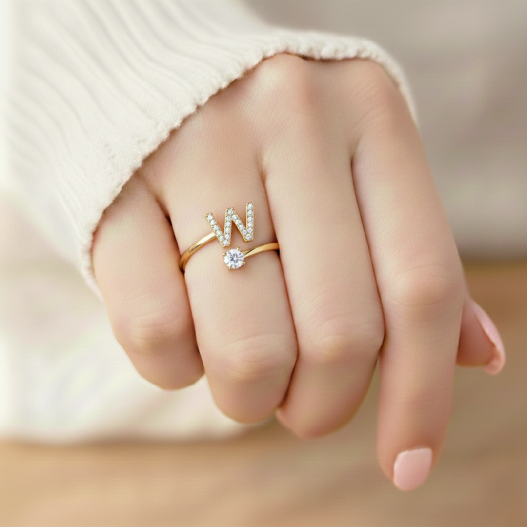 Camille - Adjustable ring with initials