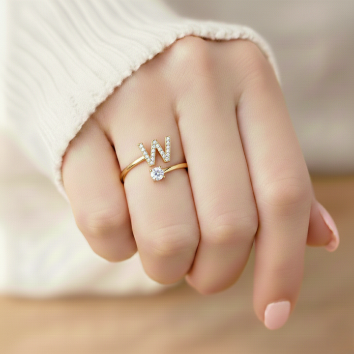 Camille - Adjustable ring with initials