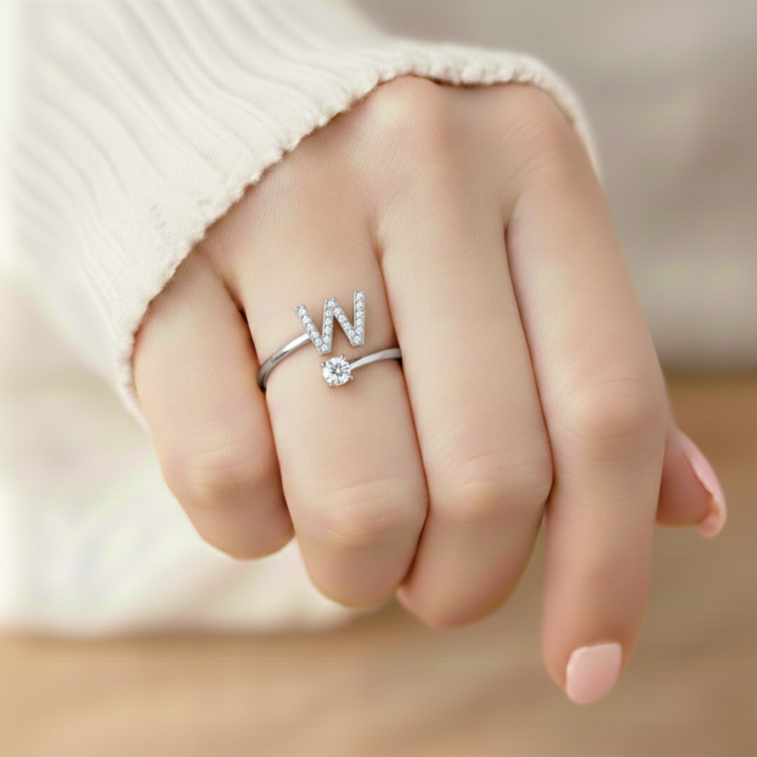 Camille - Adjustable ring with initials