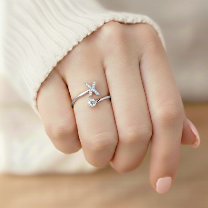 Camille - Adjustable ring with initials