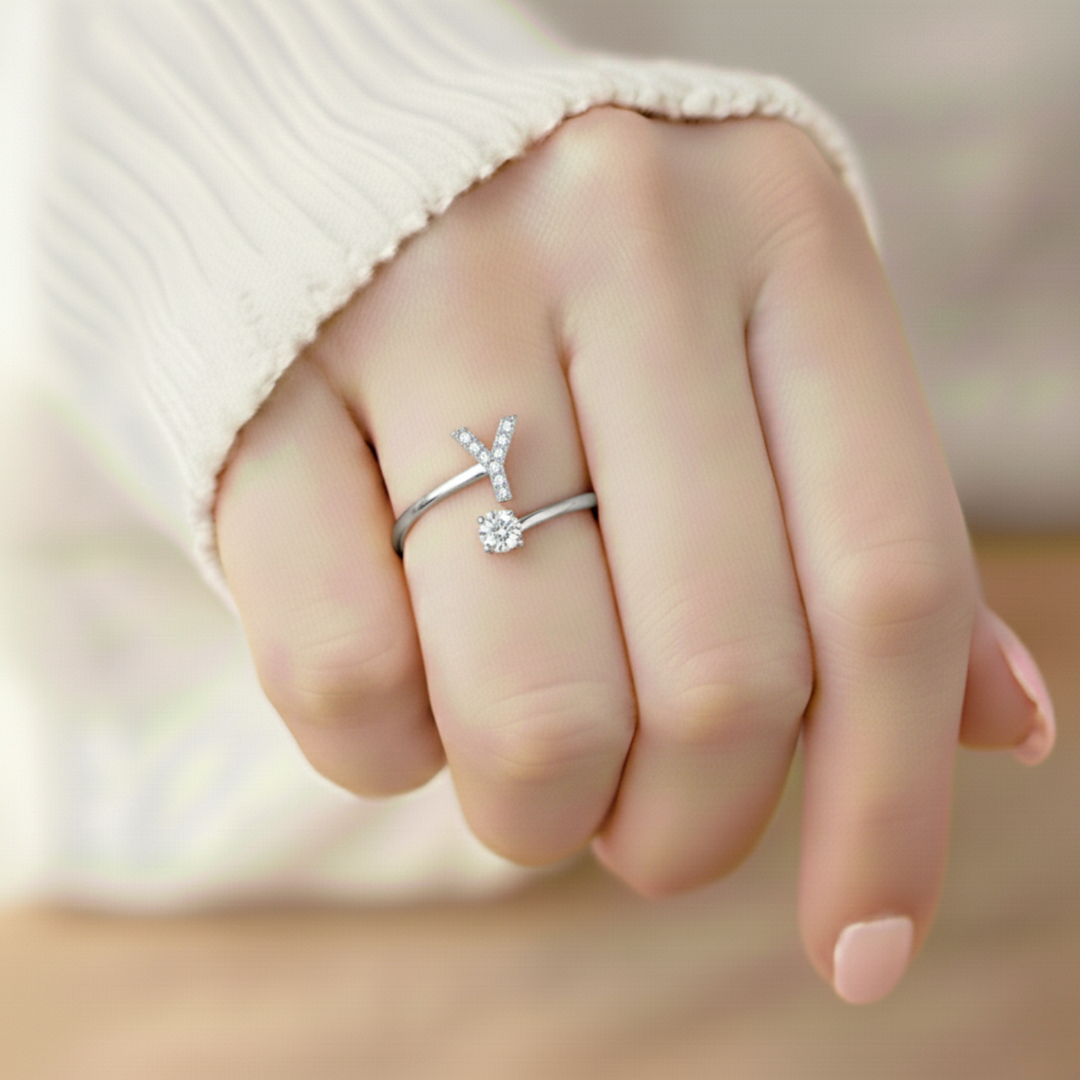 Camille - Adjustable ring with initials