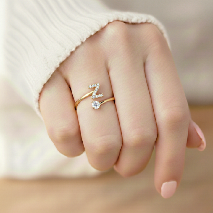 Camille - Adjustable ring with initials