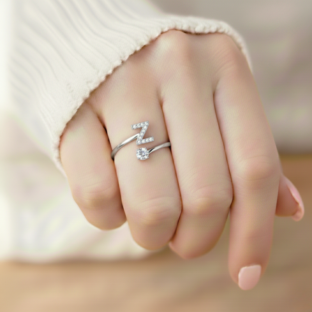 Camille - Adjustable ring with initials