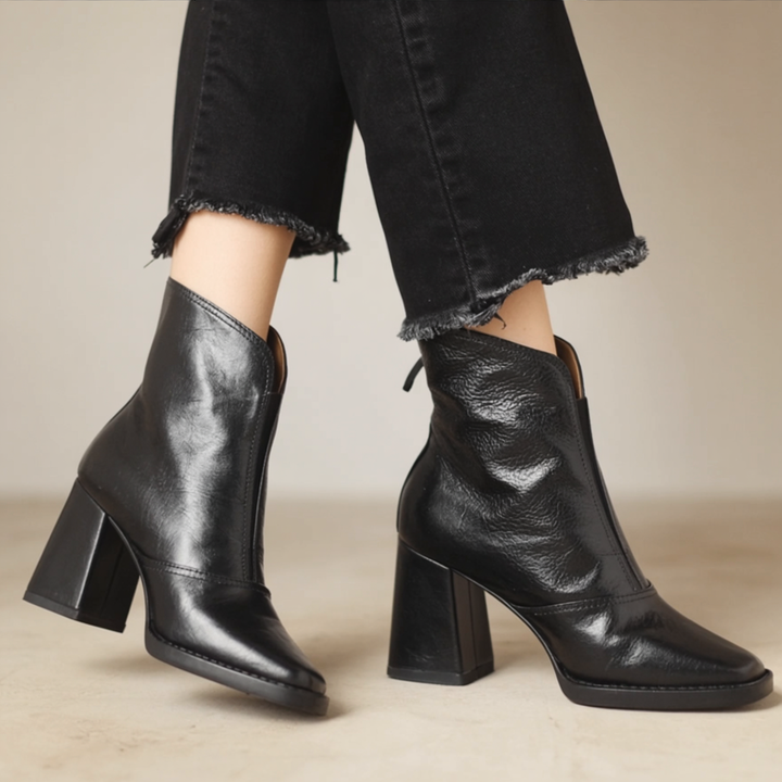 Saoirse - Elegant Ankle Boots with a Mid-Height Heel