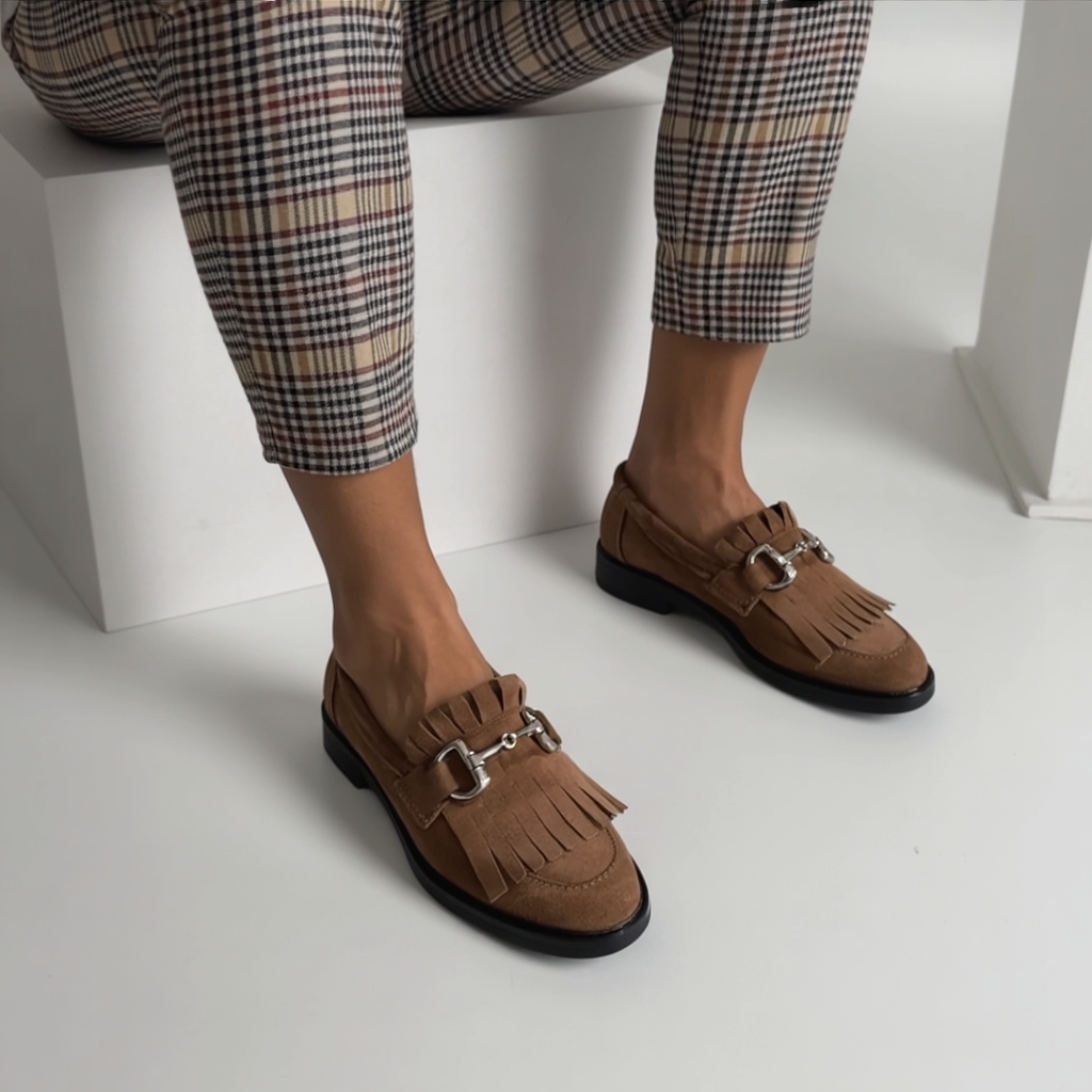 Aisling - Loafers in Faux Suede with Round Toe – Daily Comfort