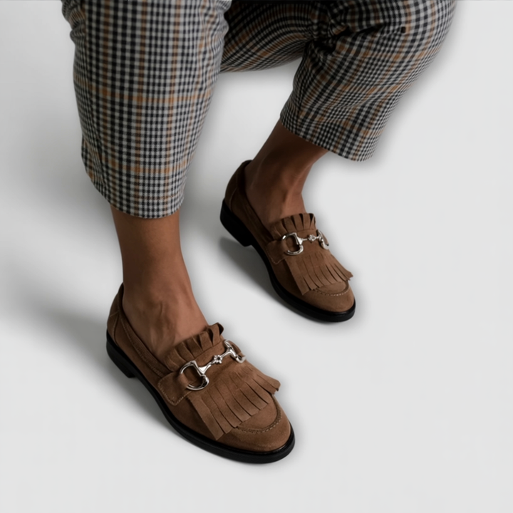 Aisling - Loafers in Faux Suede with Round Toe – Daily Comfort