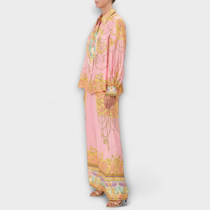 Sara – Relaxed T-shirt with mermaid print and elasticated trousers