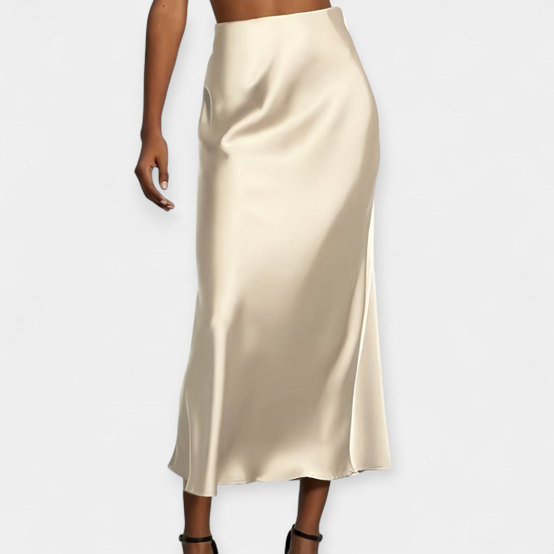 Luxurious High-Waisted Midi Skirt
