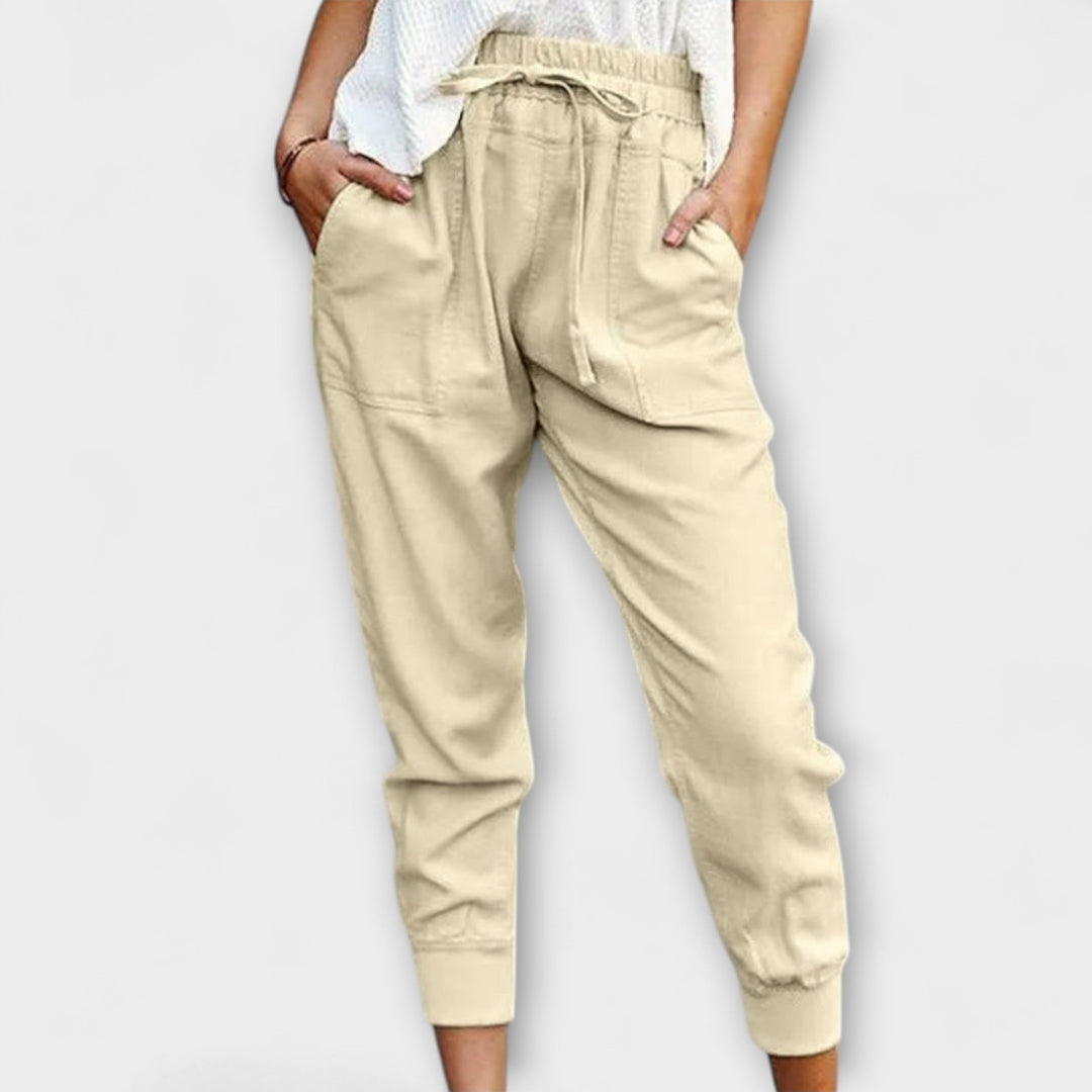 Lærke – Lightweight linen trousers with cotton blend