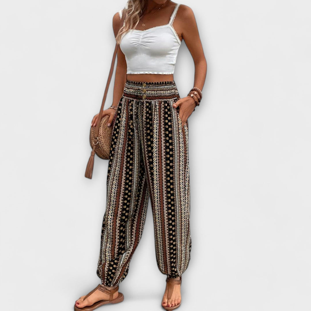 Caoimhe - Trousers with an Ethnic Pattern