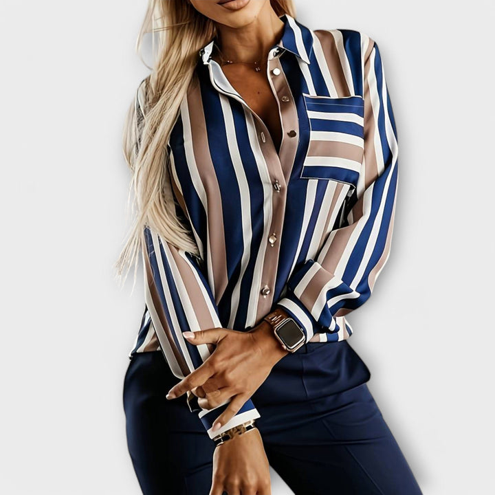 Niamh - Light and Comfortable Striped Blouse