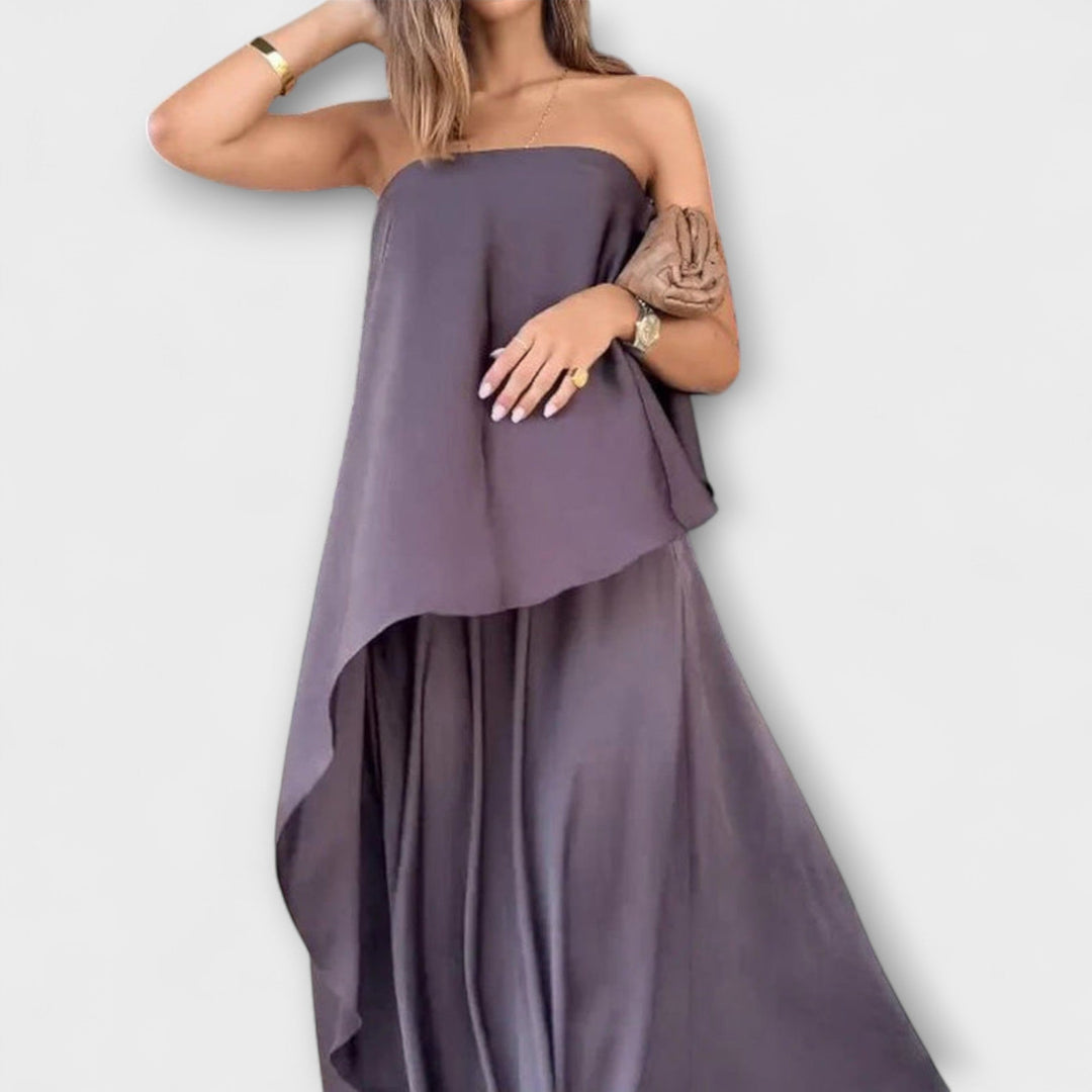 Rikke – Elegant Strapless Top and Skirt