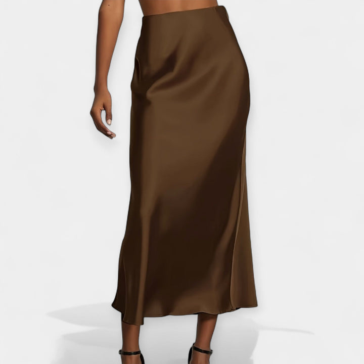Luxurious High-Waisted Midi Skirt