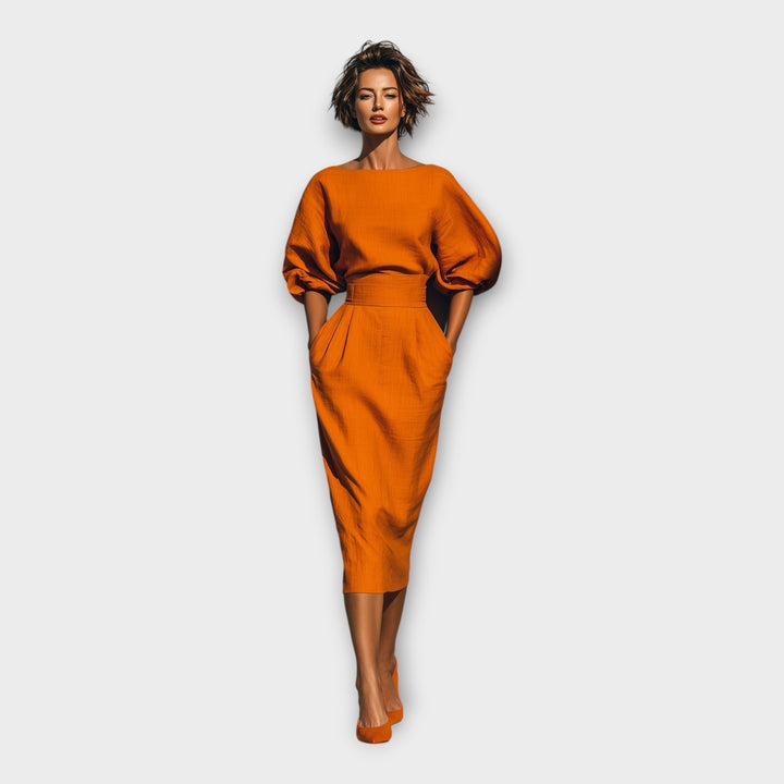 Elegant dress with refined design and minimalist aesthetic