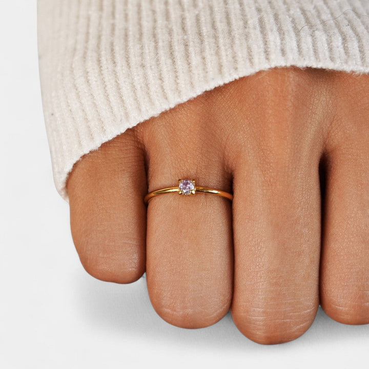 Ingrid - Gold rings with birthstones