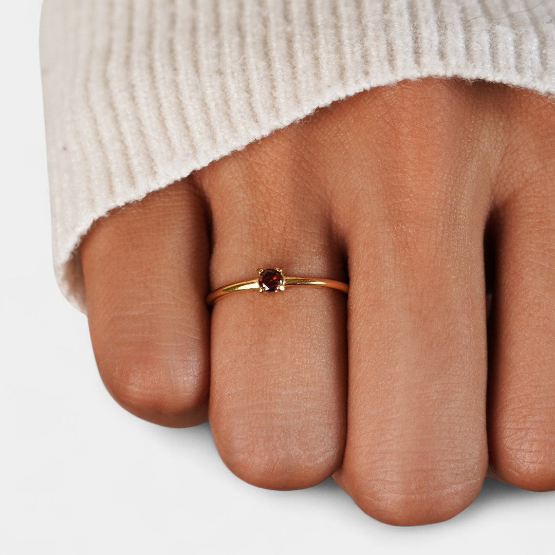 Ingrid - Gold rings with birthstones