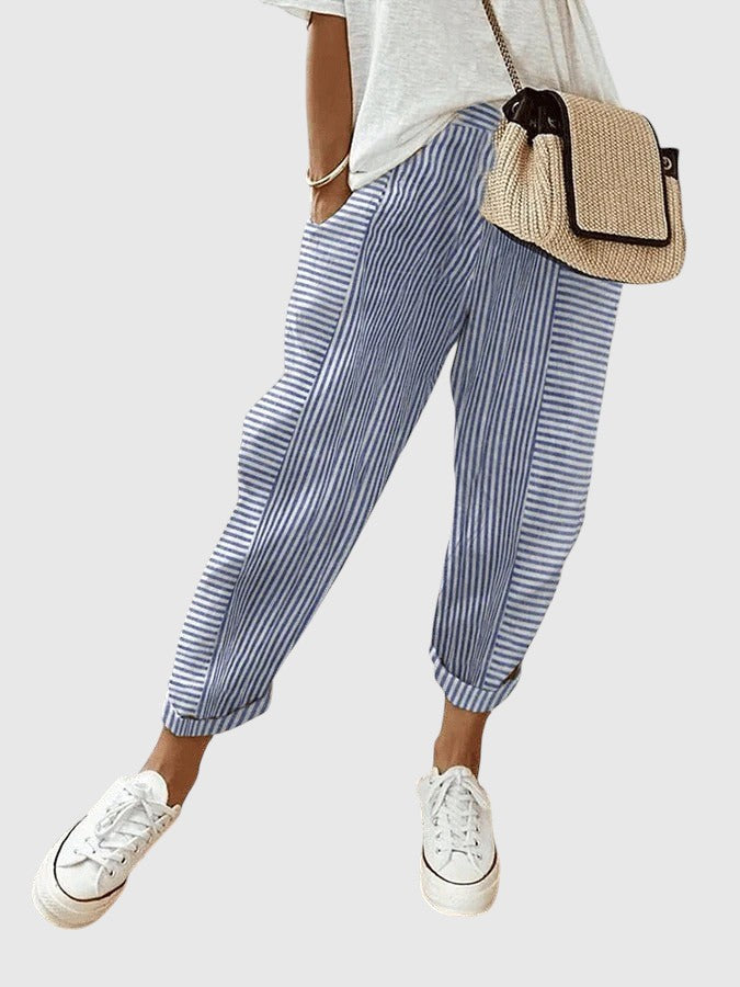 Sinéad – Elegant Striped Pants