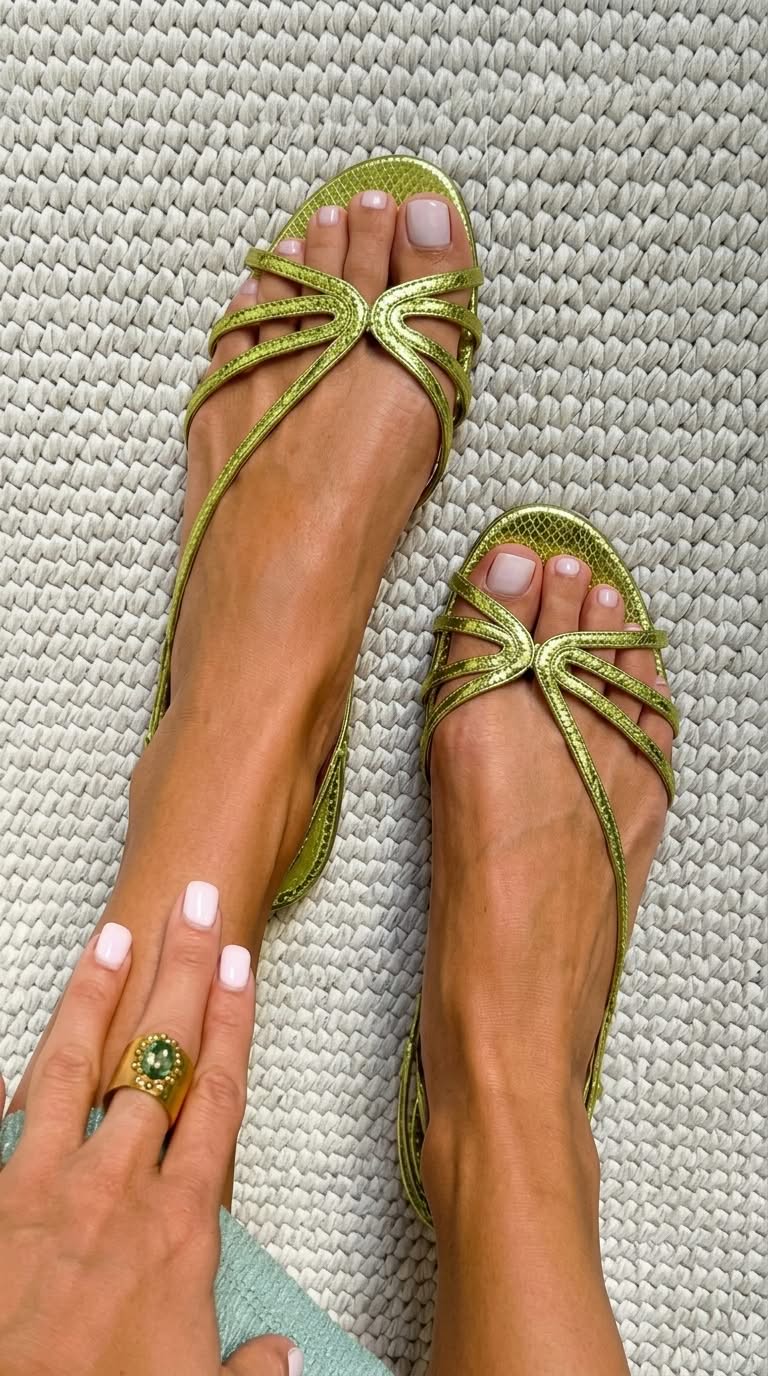 Niamh | Golden Sandals Summer Elegance